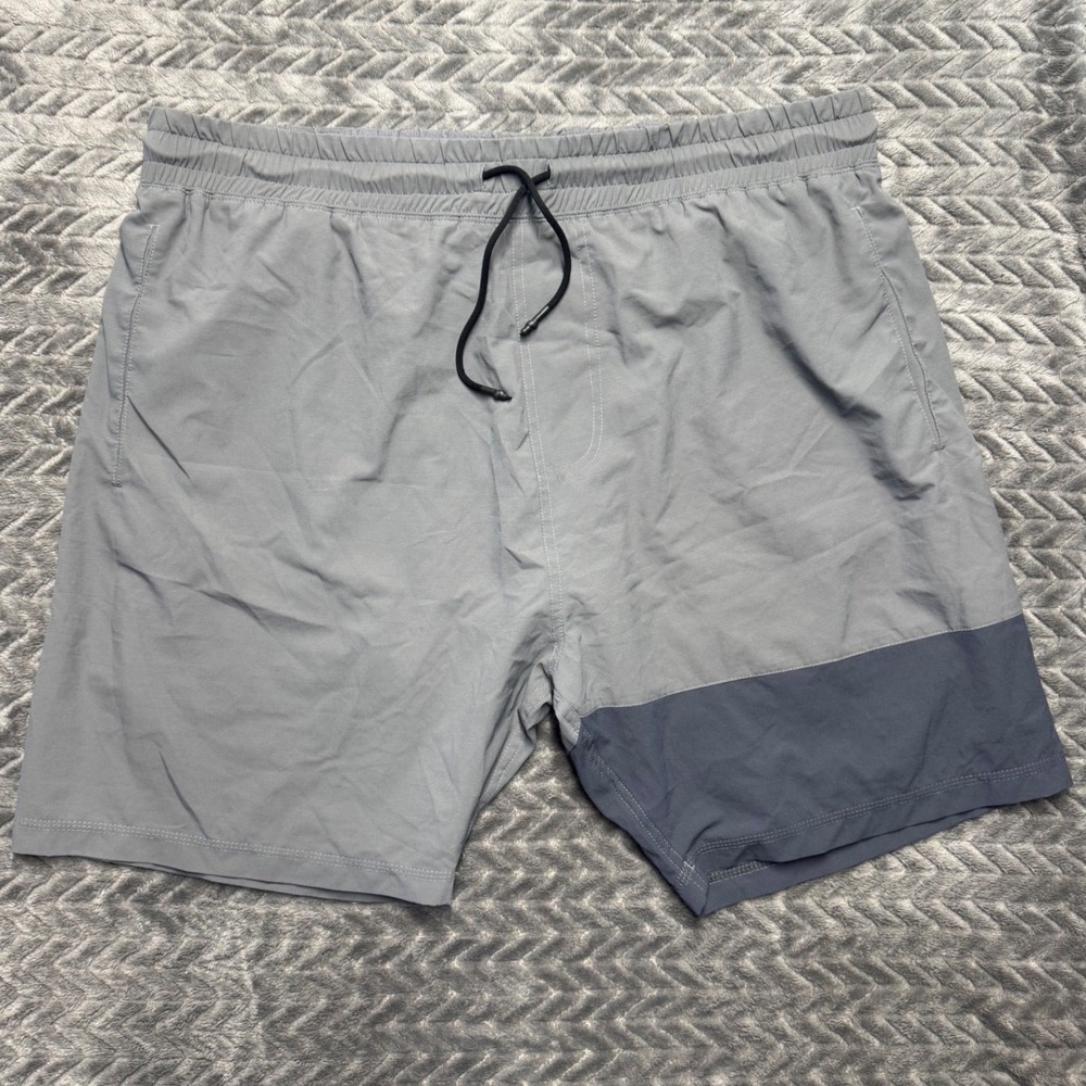 Tasc Performance Gray Colorblock Athletic Active Shorts Size: XXL (1414)
